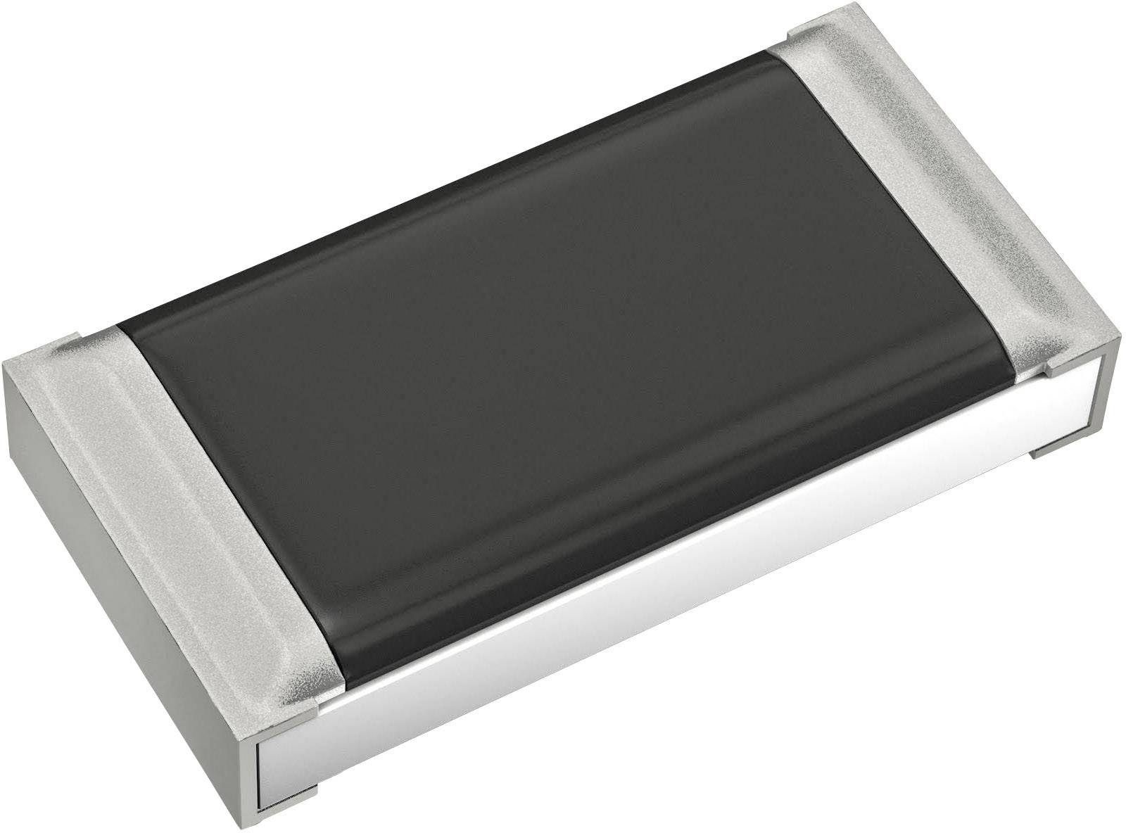 Ein rechteckiger elektronischer Widerstand in einem flachen, metallischen Gehäuse. Hauptsächlich in elektronischen Schaltungen verwendet.