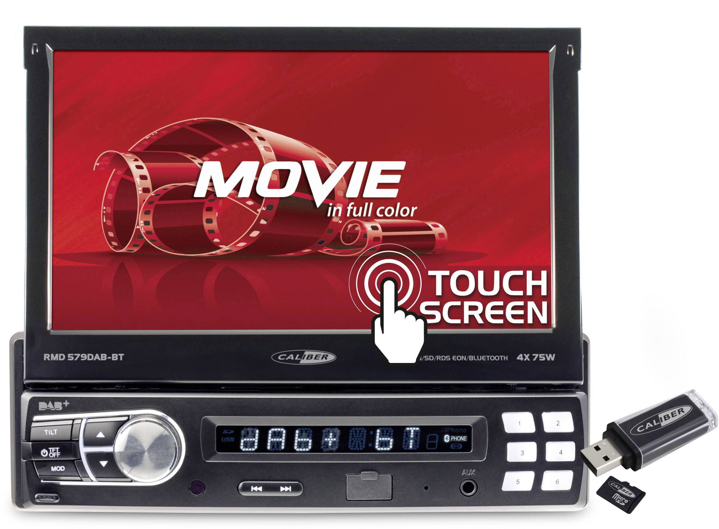 Caliber RMD579DAB-BT Moniceiver DAB+ Tuner, Anschluss für Lenkradfernbedienung, Anschluss für Rückfahrkamera, Bluetooth®-Freisprecheinrichtung, in