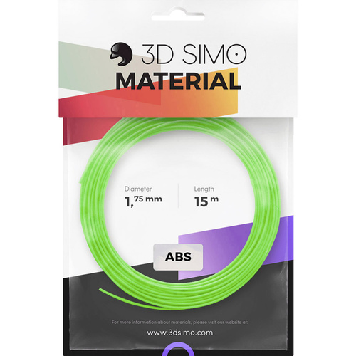 3D Simo 3Dsimo-ABS-1 Filament-Paket ABS 1.75mm 120g Blau, Grün, Gelb 1St.
