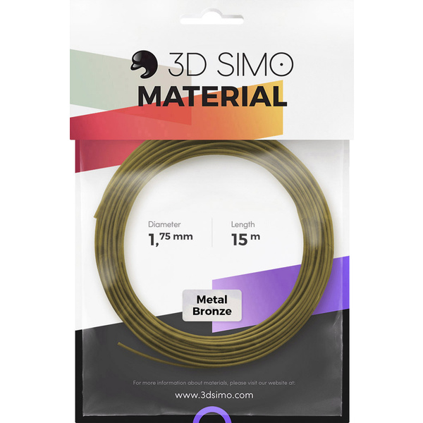 3D Simo 3Dsimo Metall Bronze Filament 1.75mm 40g Bronze (metallic) 1St.