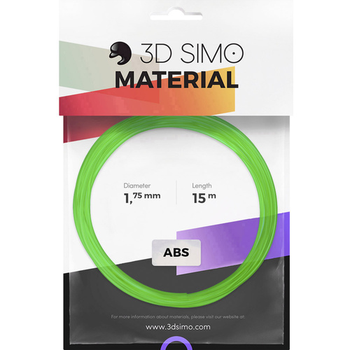 3D Simo 3Dsimo ABS Transparent grün, lila & gelb Filament-Paket ABS 1.75mm 120g Grün (transparent), Gelb (transparent), Lila