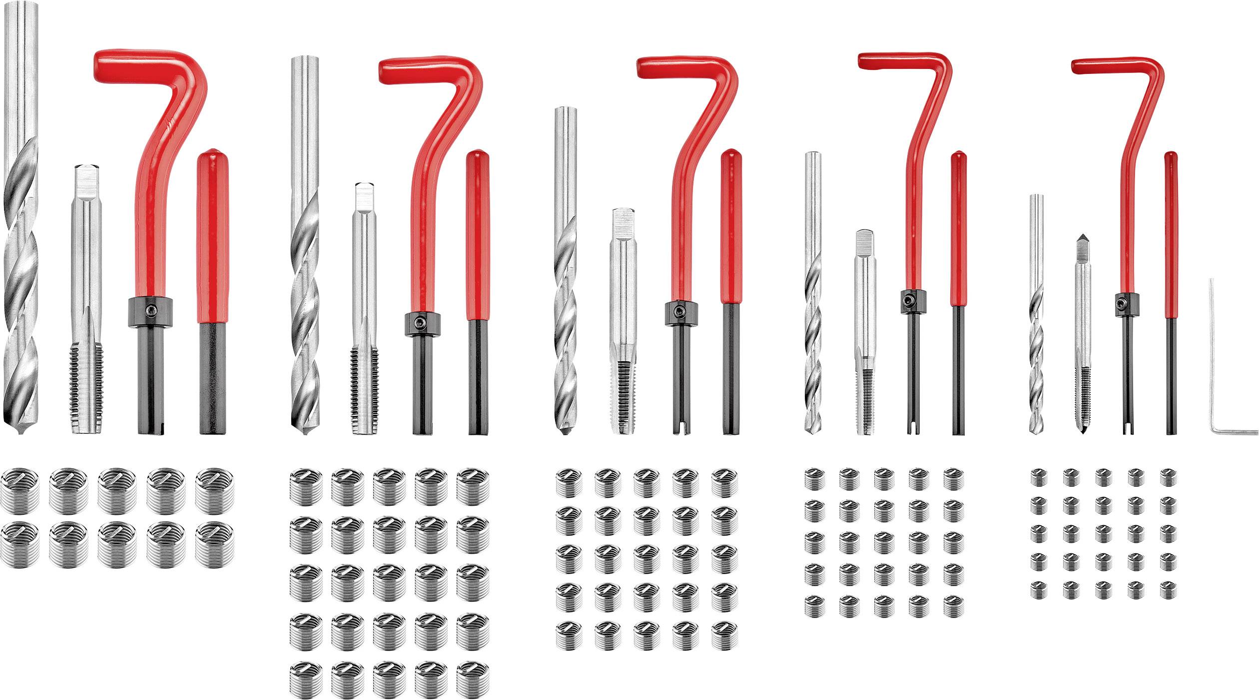 TOOLCRAFT TO-5016567 Gewinderoll-Satz M5, M6, M8, M10, M12
