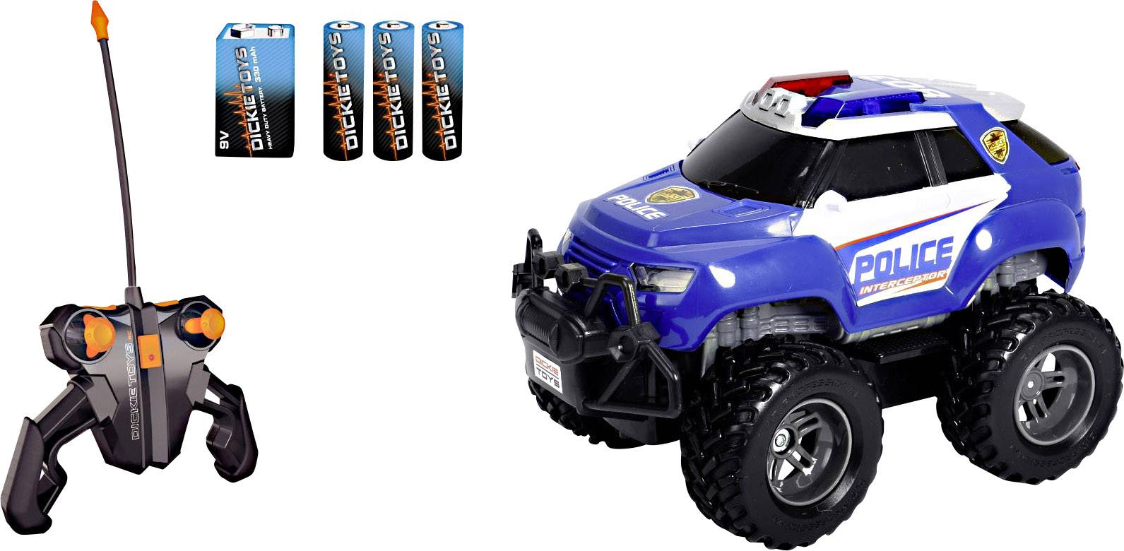 Dickie Toys 201119056 RC Police Offroader 1:24 RC Einsteiger Modellauto Elektro Monstertruck