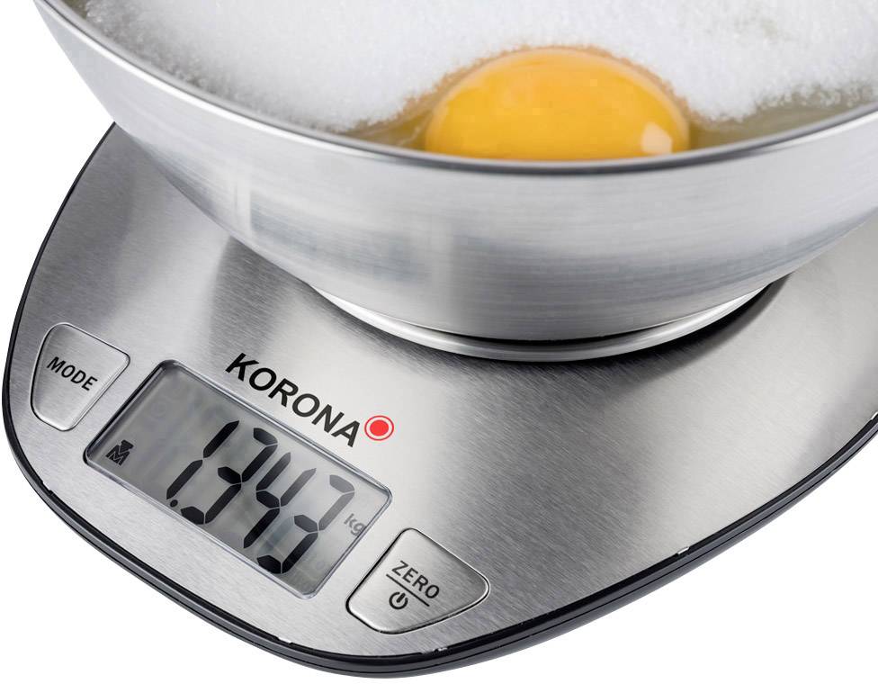 Korona Mila Küchenwaage digital mit Messschale Wägebereich (max.)=5kg Edelstahl 215 x 215 x 120