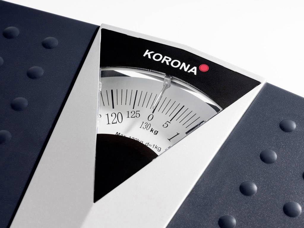 Korona Henry Personenwaage analog Wägebereich (max.)=130kg Schwarz, Silber