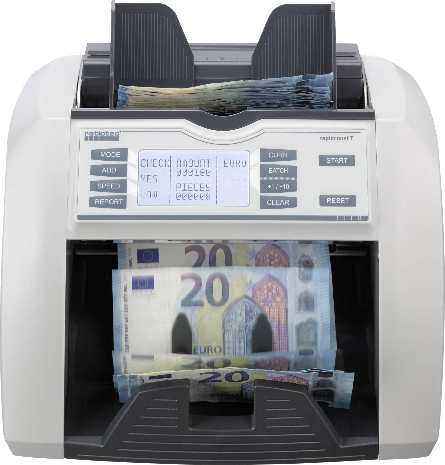 Ratiotec rapidcount T 200 Geldzähler, Geldscheinprüfer