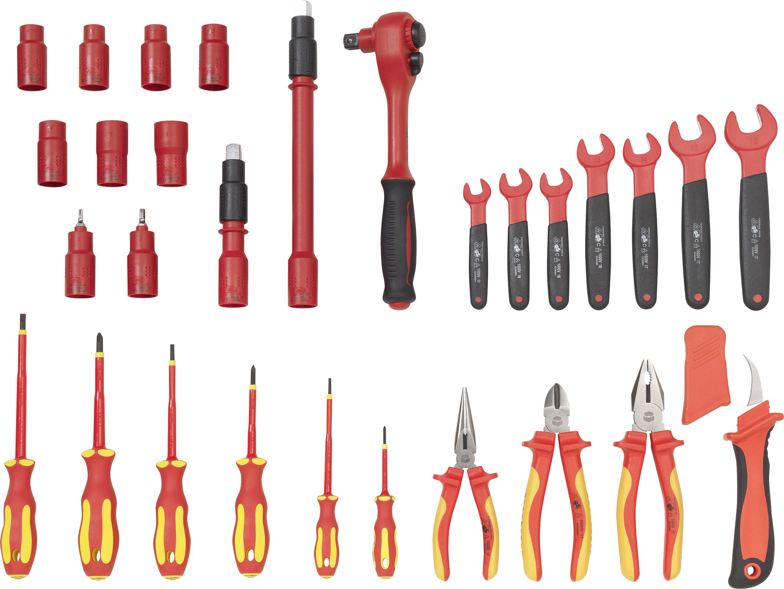 TOOLCRAFT  TO-5017524 Elektriker Werkzeugset im Koffer 29teilig