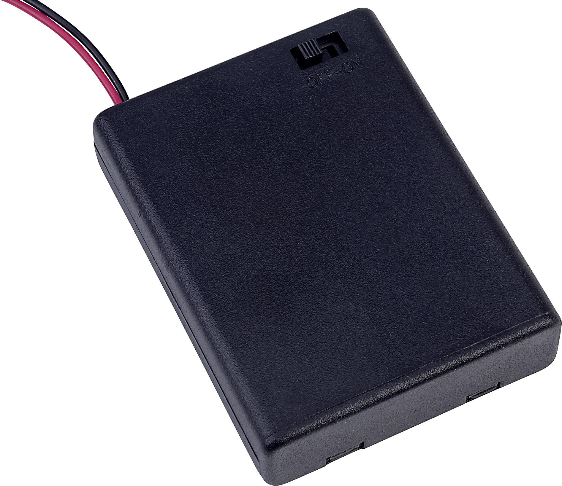 TRU COMPONENTS SBH441AS Batteriehalter 4x Micro (AAA) Kabel