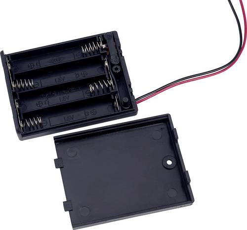 TRU COMPONENTS SBH441AS Batteriehalter 4x Micro (AAA) Kabel