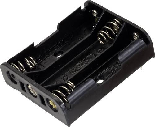 TRU COMPONENTS BH-331P Batteriehalter 3x Mignon (AA) Kontaktpole