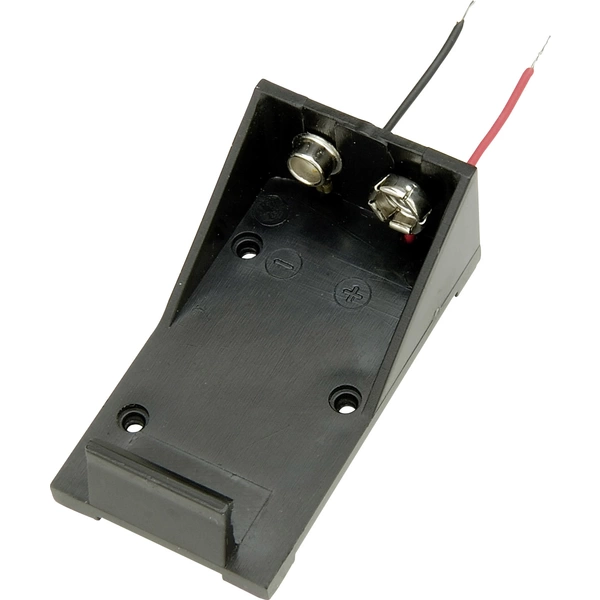 TRU COMPONENTS BH9VA Batteriehalter 1x 9V Block Kabel TRU COMPONENTS BH9VA Batteriehalter 1x 9V Block Kabel