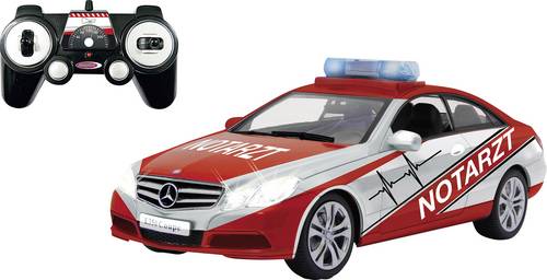 Jamara 405130 Mercedes E350 Coupe Notarzt 1:16 RC Einsteiger Modellauto Elektro Einsatzfahrzeug