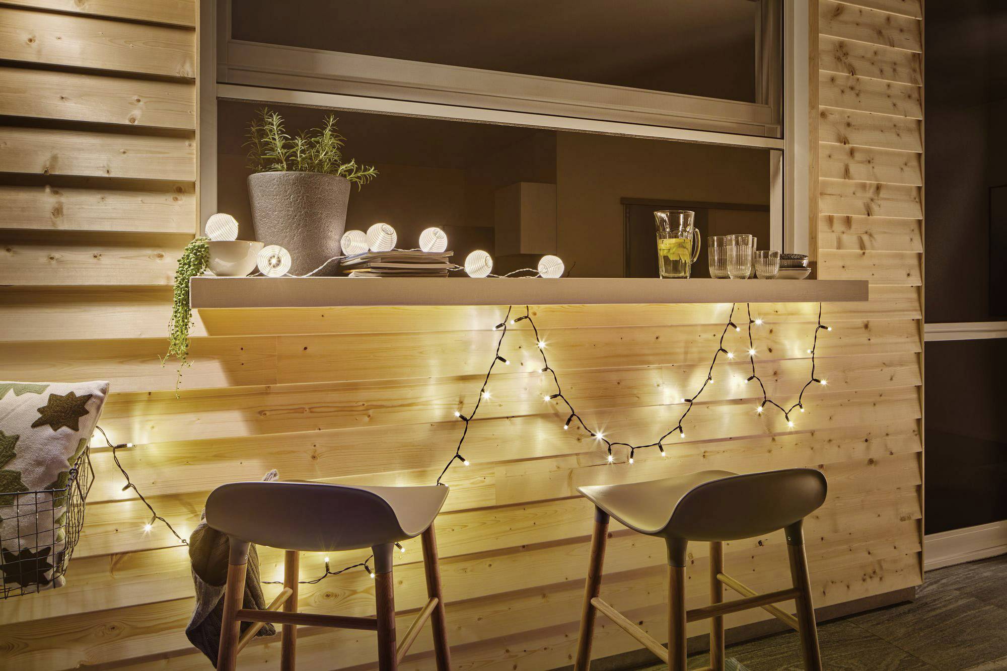 Paulmann 94166 Motiv-Lichterkette Lampion batteriebetrieben Anzahl Leuchtmittel 7 LED Warmweiß