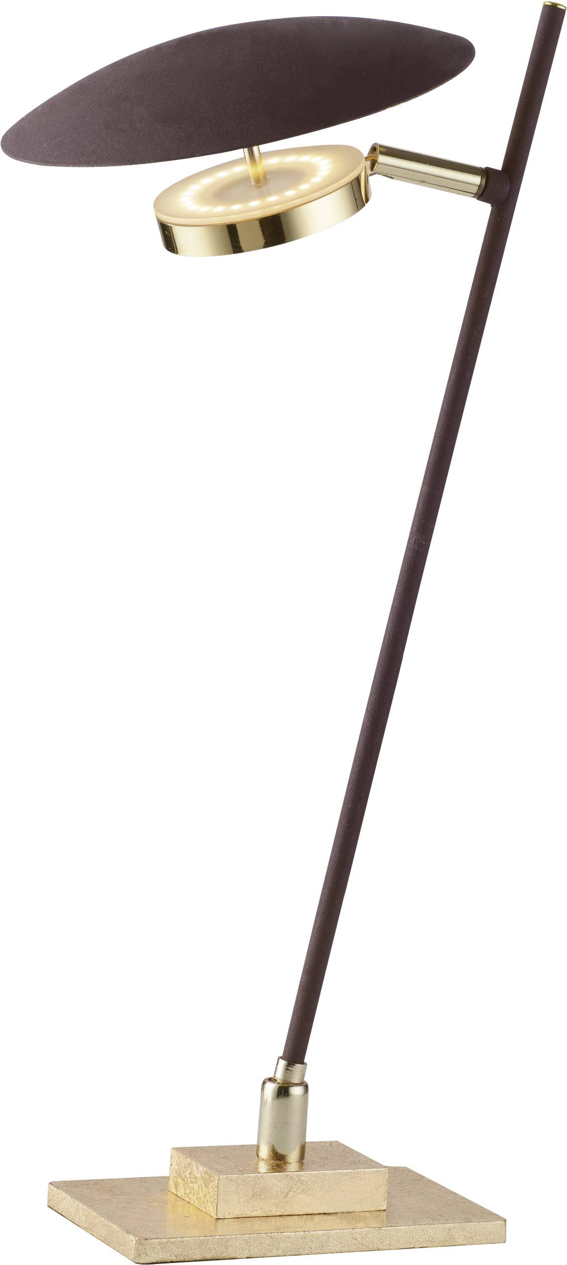 WOFI Salem 8287.01.15.6000 LED-Tischlampe 4.5 W Warmweiß Gold, Braun