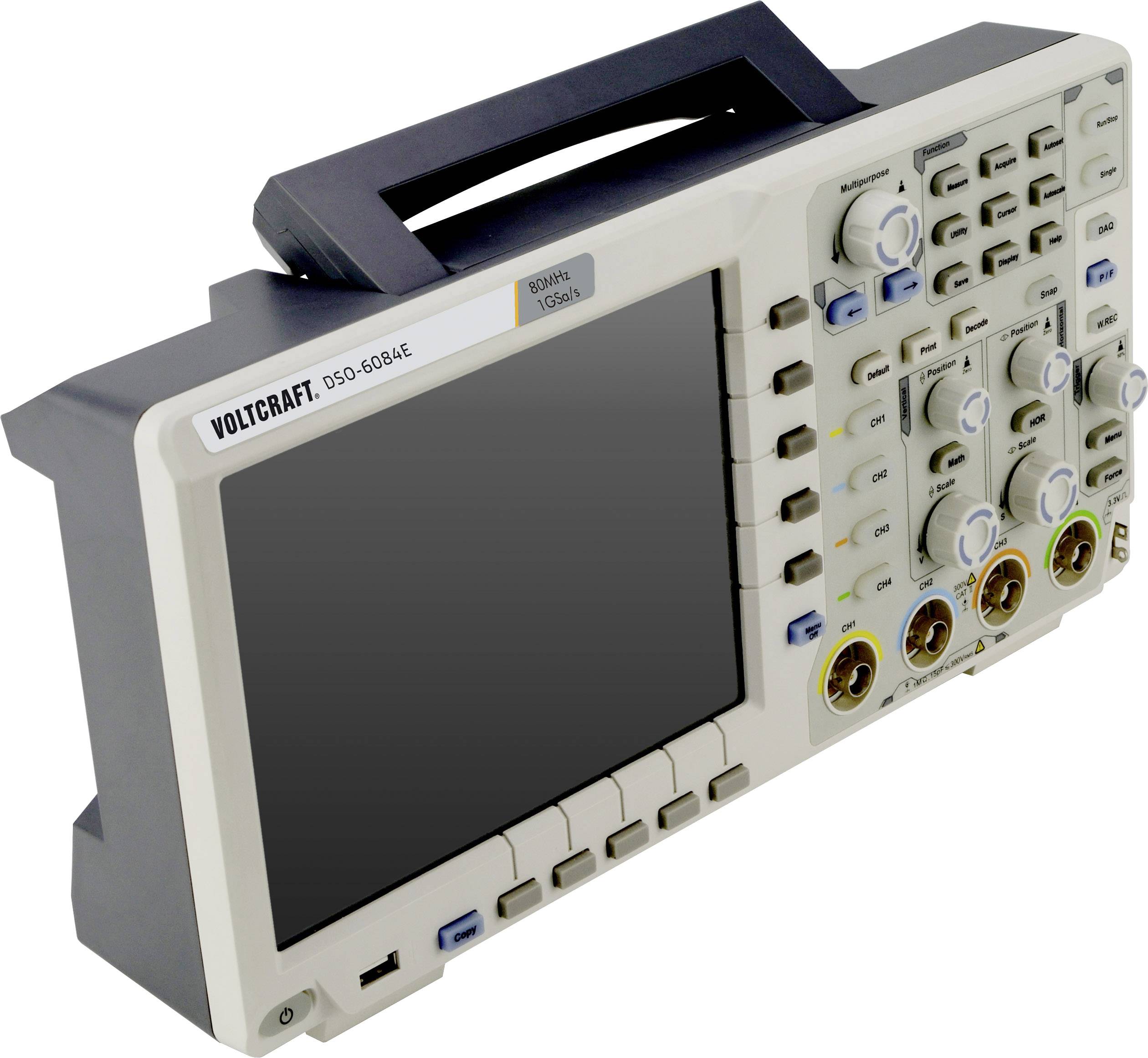 VOLTCRAFT DSO-6084E SE Digital-Oszilloskop  80 MHz 4-Kanal 1 GSa/s 40000 kpts 8 Bit Digital-Speicher (DSO) 1 St.