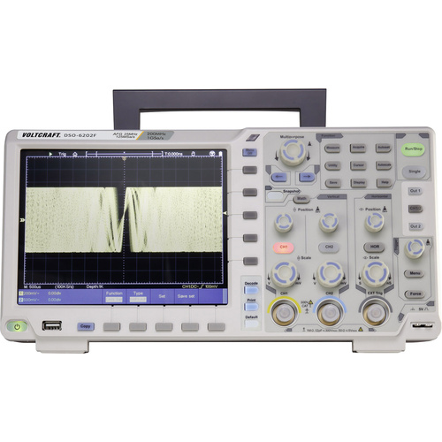VOLTCRAFT DSO-6202F Digital-Oszilloskop 200 MHz 2-Kanal 1 GSa/s 40000 kpts 14 Bit Digital-Speicher