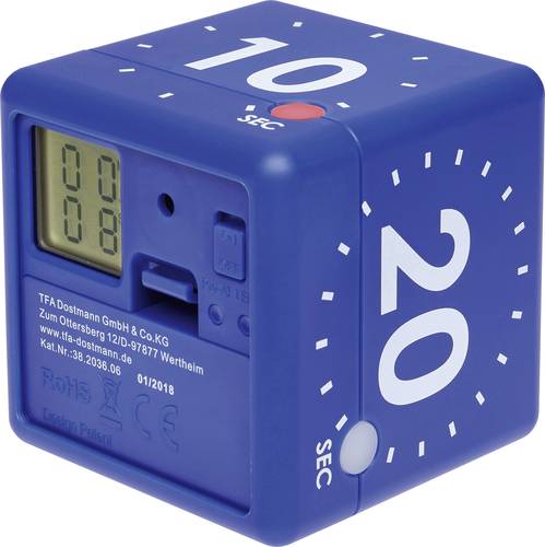 TFA Dostmann CUBE Timer Blau digital
