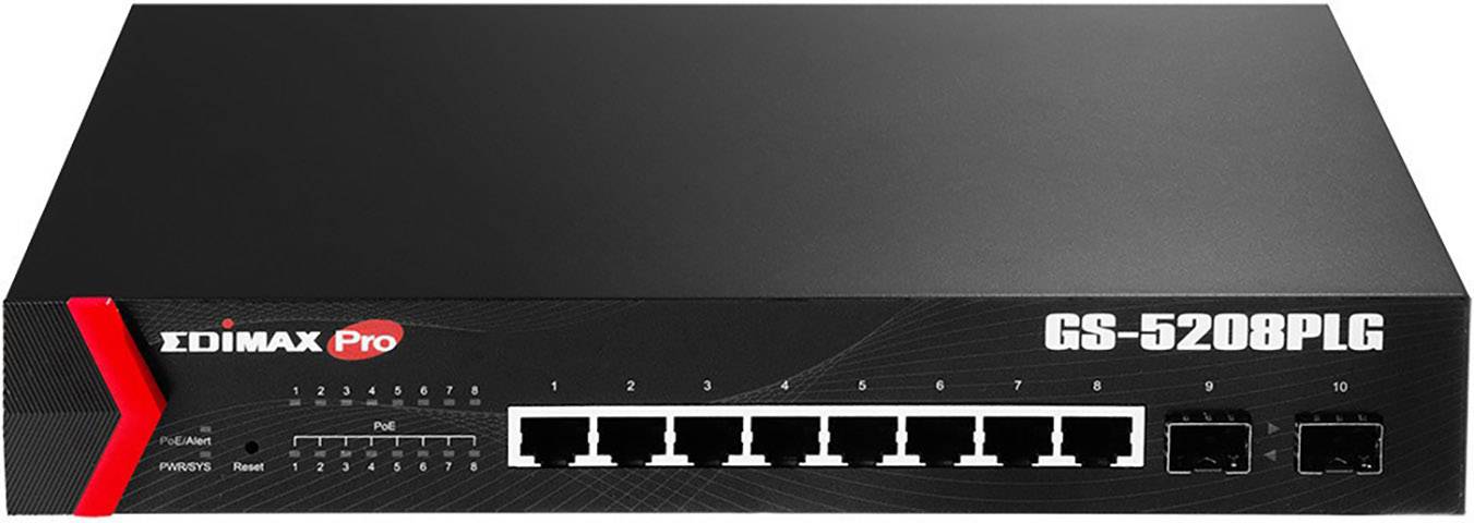 EDIMAX Pro GS-5208PLG Netzwerk Switch 8 Port PoE-Funktion