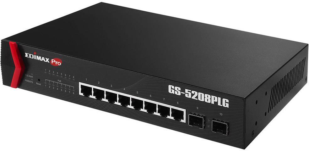 EDIMAX Pro GS-5208PLG Netzwerk Switch 8 Port PoE-Funktion