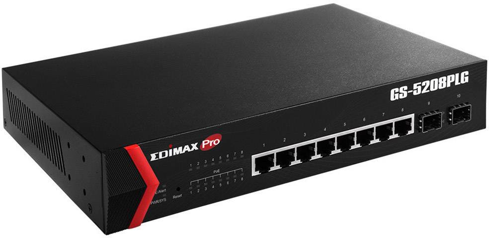EDIMAX Pro GS-5208PLG Netzwerk Switch 8 Port PoE-Funktion