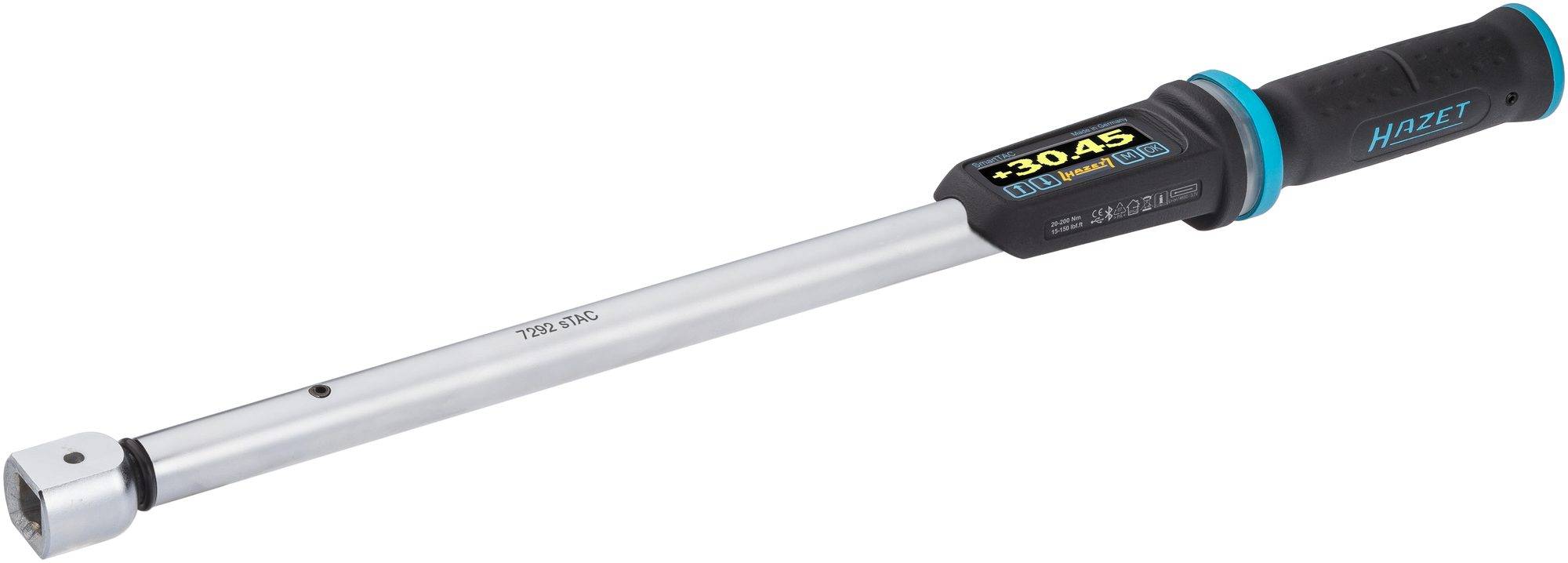 Hazet 7292-2stac Drehmomentschlüssel mit Winkelknarre 1/2" (12.5 mm), Einsteck-Vierkant 14 x 18 mm 20 - 200 Nm
