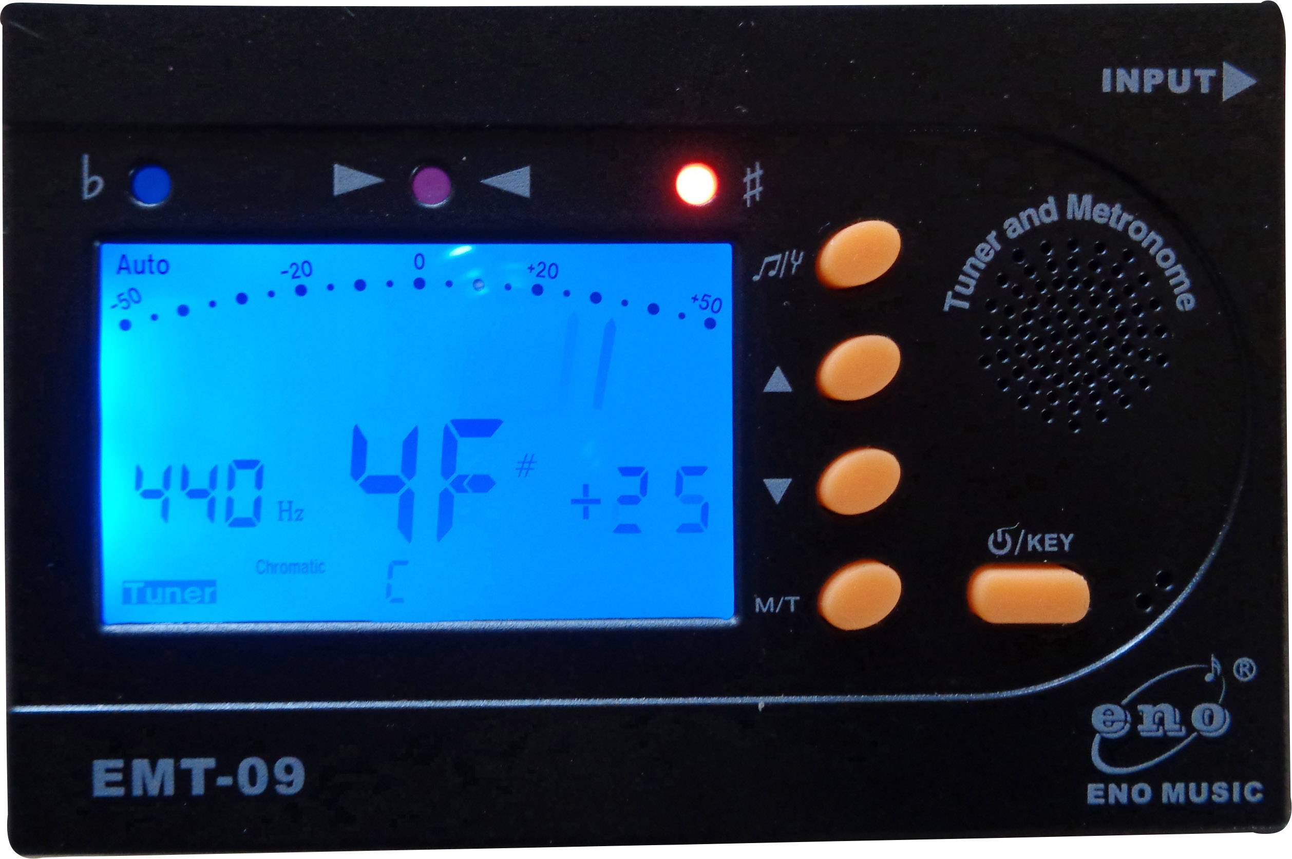 MSA Musikinstrumente EMT 09 Gitarrenstimmgerät Schwarz