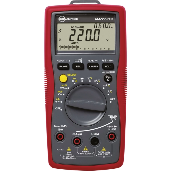 Beha Amprobe AM-555-EUR Hand-Multimeter digital CAT III 1000 V, CAT IV 600V Anzeige (Counts): 6000 Beha Amprobe AM-555-EUR Hand-Multimeter digital CAT III 1000 V, CAT IV 600V Anzeige (Counts): 6000