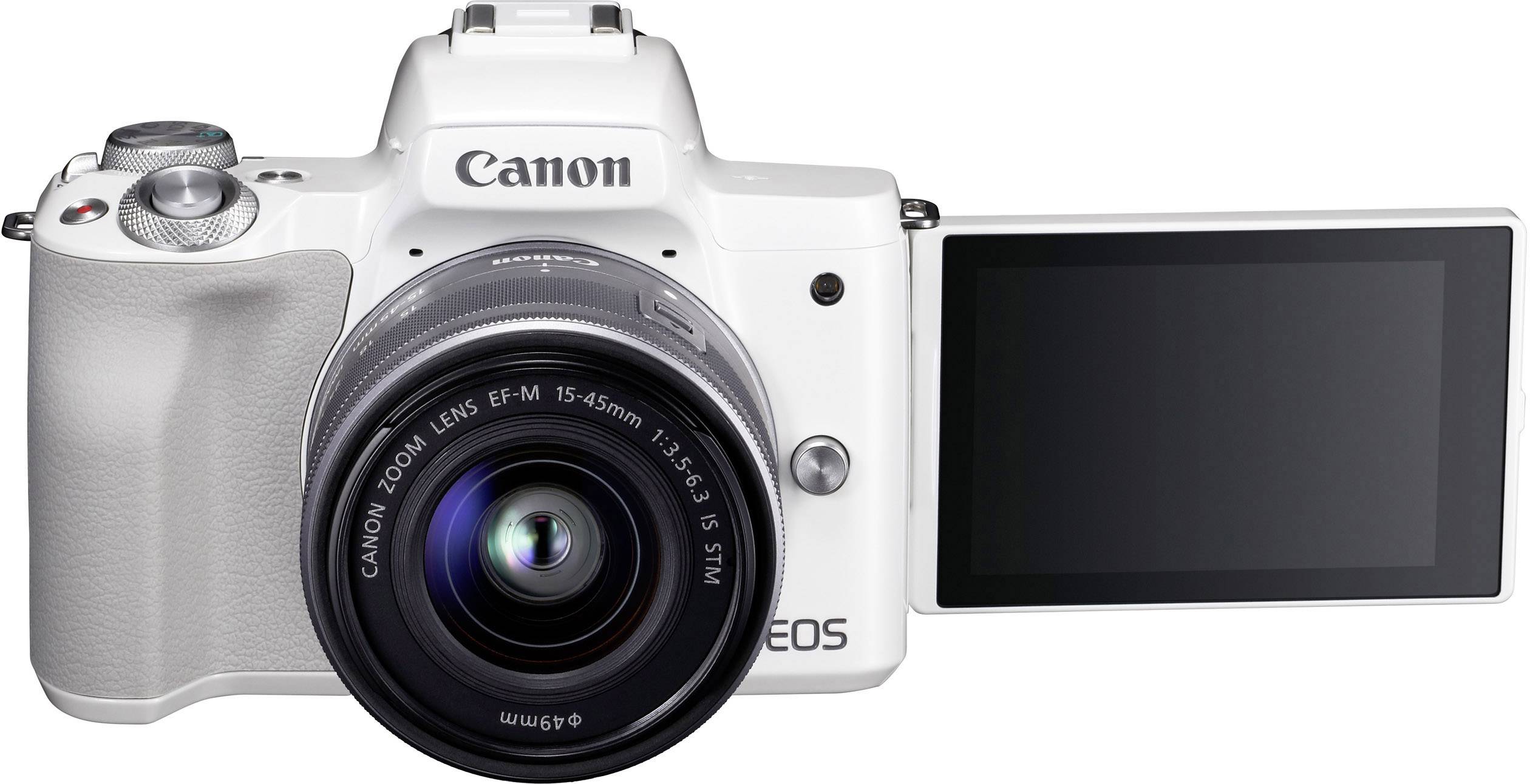 Canon EOS M50 EF-M 15-45 Kit Systemkamera EF-M 15-45 mm Gehäuse (Body), inkl. Akku, inkl. Standard-