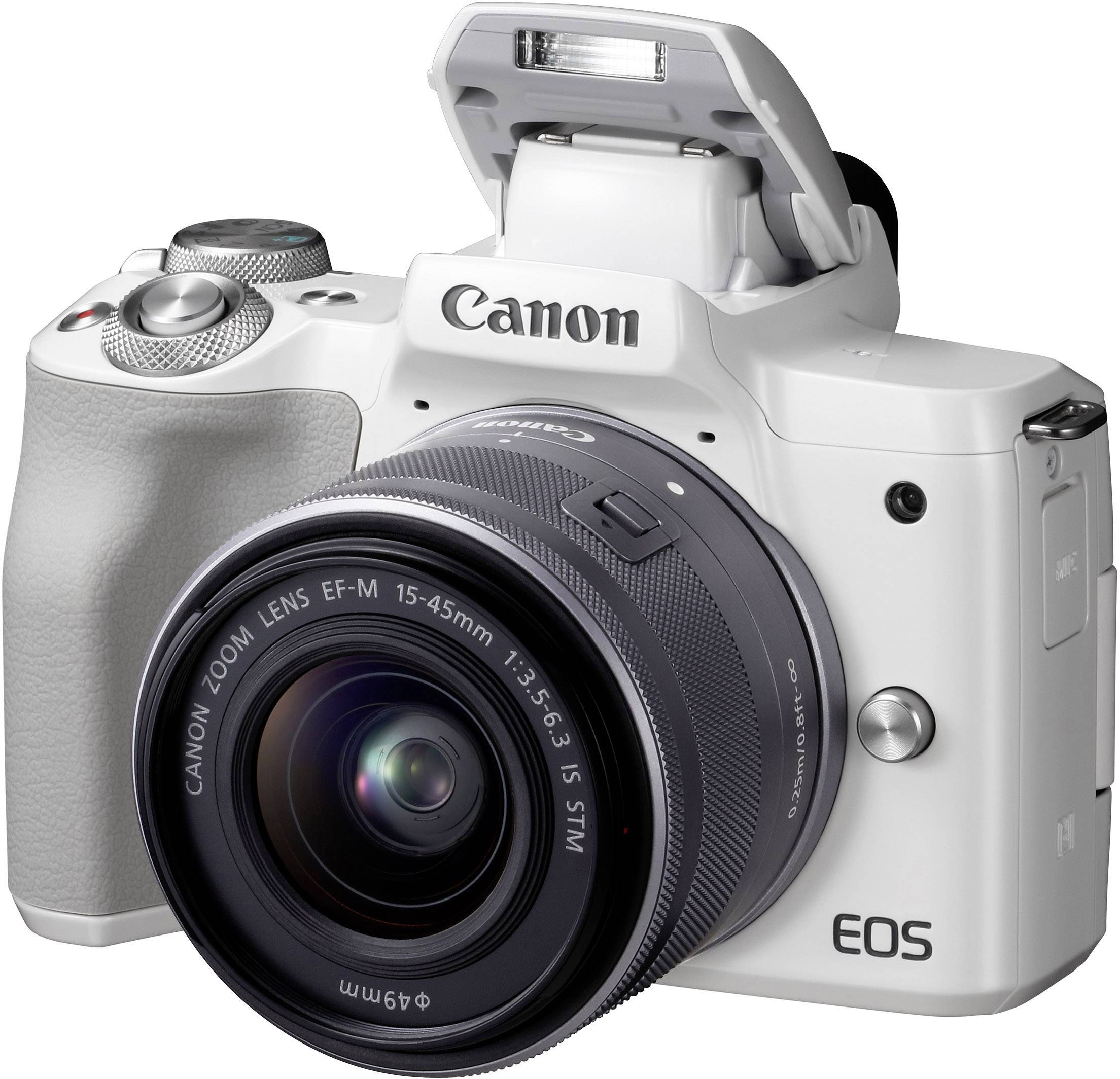 Canon EOS M50 EF-M 15-45 Kit Systemkamera EF-M 15-45 mm Gehäuse (Body), inkl. Akku, inkl. Standard-