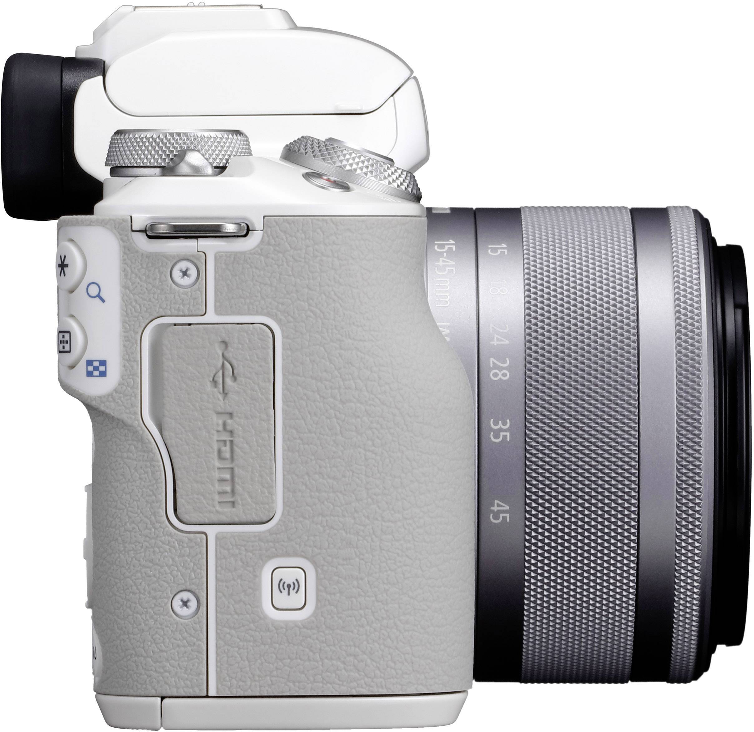 Canon EOS M50 EF-M 15-45 Kit Systemkamera EF-M 15-45 mm Gehäuse (Body), inkl. Akku, inkl. Standard-