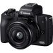 Canon EOS M50 EF-M 15-45 Kit Systemkamera EF-M 15-45 mm IS STM Gehäuse (Body), inkl. Akku, inkl. Standard-Zoomobjektiv 24.1 Megapixel Schwarz 4K-Vide
