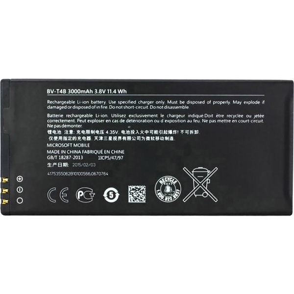 Nokia Batterie pour téléphone portable Nokia Lumia 640 XL 3000 mAh Bulk/OEM