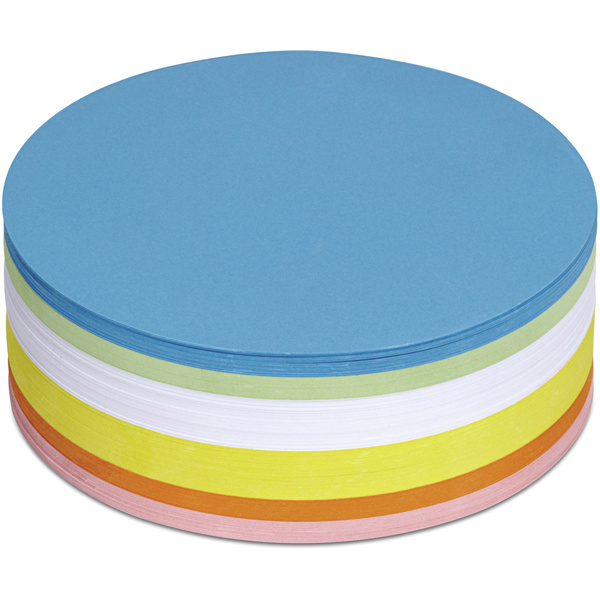 Maul carte de modération blanc, jaune, orange, rouge, vert, bleu rond 13.5 cm 250 pcs/paquet 250 pc(s)
