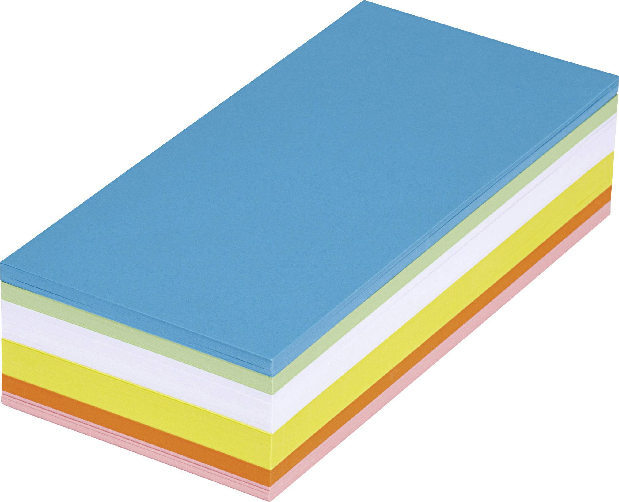 Maul Moderationskarte Weiß, Gelb, Orange, Rot, Grün, Blau rechteckig 20.5 cm x 9.5 cm 250 St.