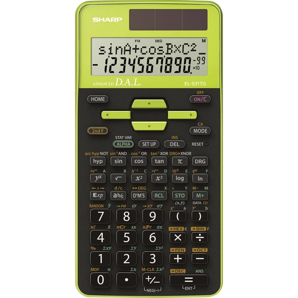 Sharp EL-531TG Schulrechner Grün Display (Stellen): 10solarbetrieben, batteriebetrieben (B x H x T) 80 x 15 x 161mm Sharp EL-531TG Schulrechner Grün Display (Stellen): 10solarbetrieben, batteriebetrieben (B x H x T) 80 x 15 x 161mm