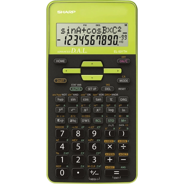 Sharp EL-531TH Schulrechner Grün Display (Stellen): 10 batteriebetrieben (B x H x T) 80 x 15 x 161mm Sharp EL-531TH Schulrechner Grün Display (Stellen): 10 batteriebetrieben (B x H x T) 80 x 15 x 161mm