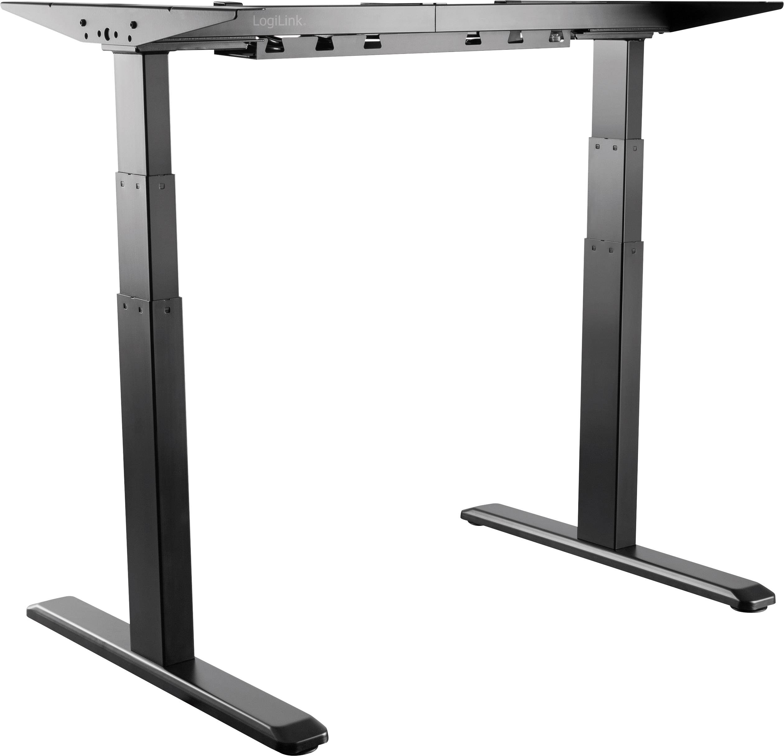 LogiLink Sitz-/Steh-Schreibtischgestell elektrisch höhenverstellbar Höhen-Bereich: 620 bis 1280 mm Schwarz EO0001 EO0001