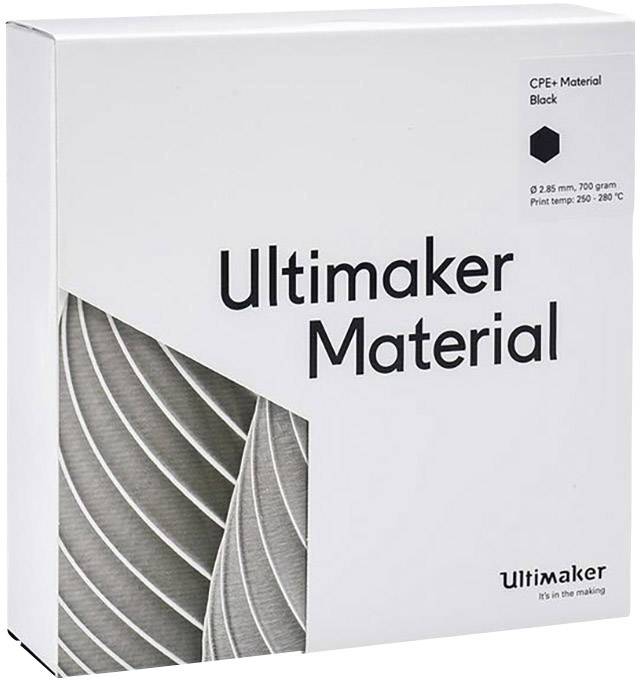 UltiMaker 1644 Filament CPE+ chemisch beständig 2.85mm 700g Schwarz 1St.
