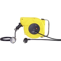 Renkforce RF-3349118 Wandkabeltrommel 9.00m Schwarz Schutzkontakt-Winkelstecker Renkforce RF-3349118 Wandkabeltrommel 9.00m Schwarz Schutzkontakt-Winkelstecker