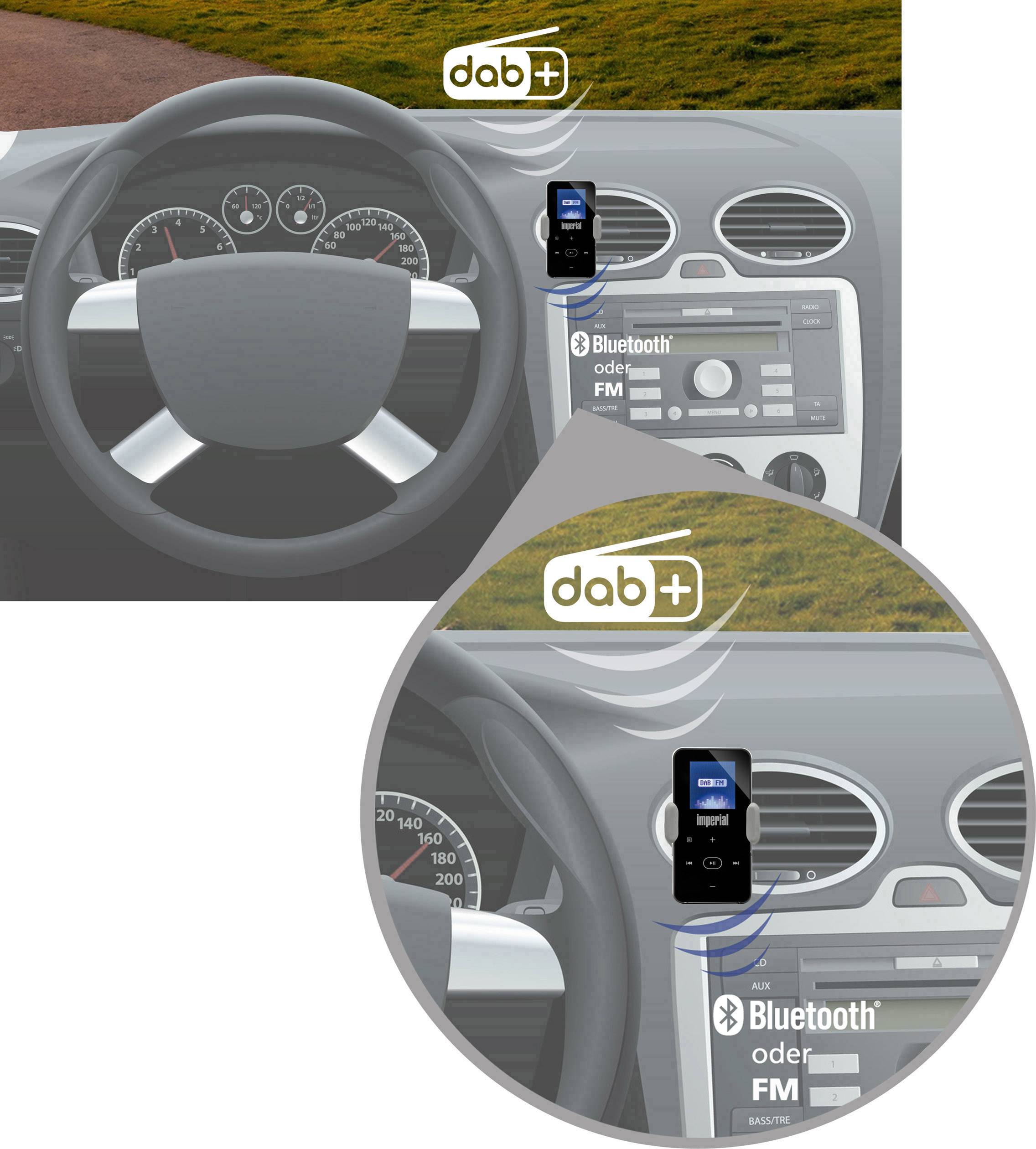 Imperial DABMAN 2 Taschenradio UKW Bluetooth® wiederaufladbar Schwarz