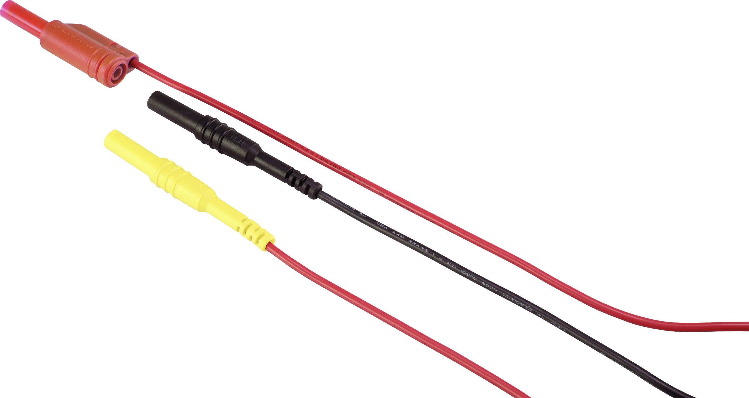 VOLTCRAFT MB-704 Messadapter - 9 V Blockbatterieanschluss gerade Schwarz, Rot