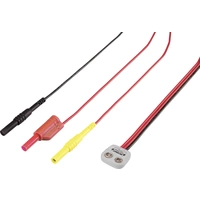 VOLTCRAFT MB-704 Messadapter - 9V Blockbatterieanschluss gerade Schwarz, Rot VOLTCRAFT MB-704 Messadapter - 9V Blockbatterieanschluss gerade Schwarz, Rot