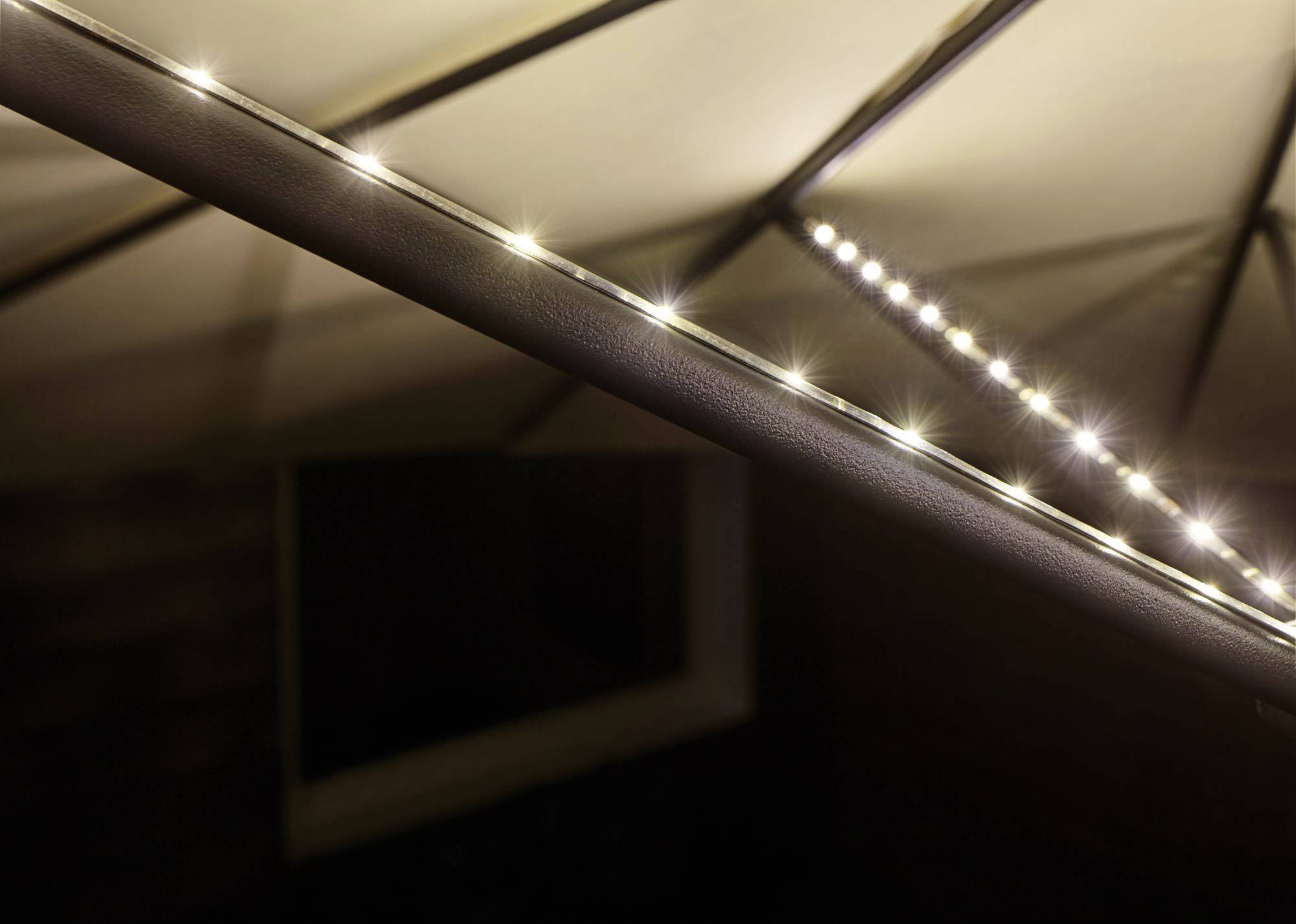 Paulmann 94208 Parasol Akku-Sonnenschirmbeleuchtung 4er Set LED LED fest eingebaut 1.8W Schwarz