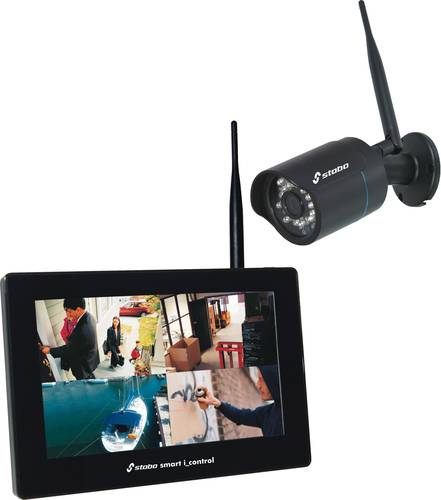 Stabo 51092 Funk-Überwachungskamera-Set 4-Kanal mit 1 Kamera 1280 x 720 Pixel 2.4GHz