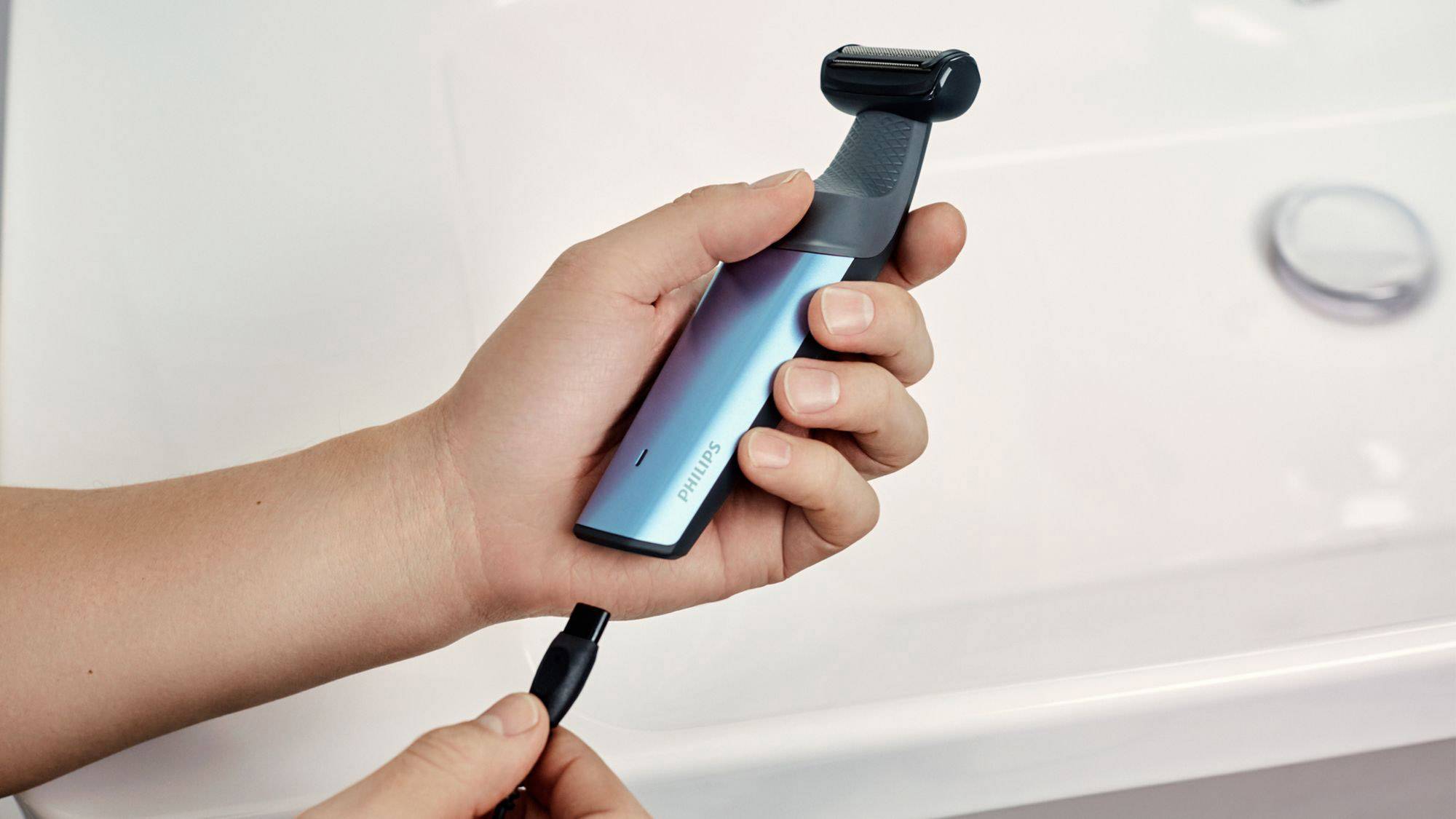 Philips BG3015/15 Körperhaartrimmer Blau (metallic), Schwarz