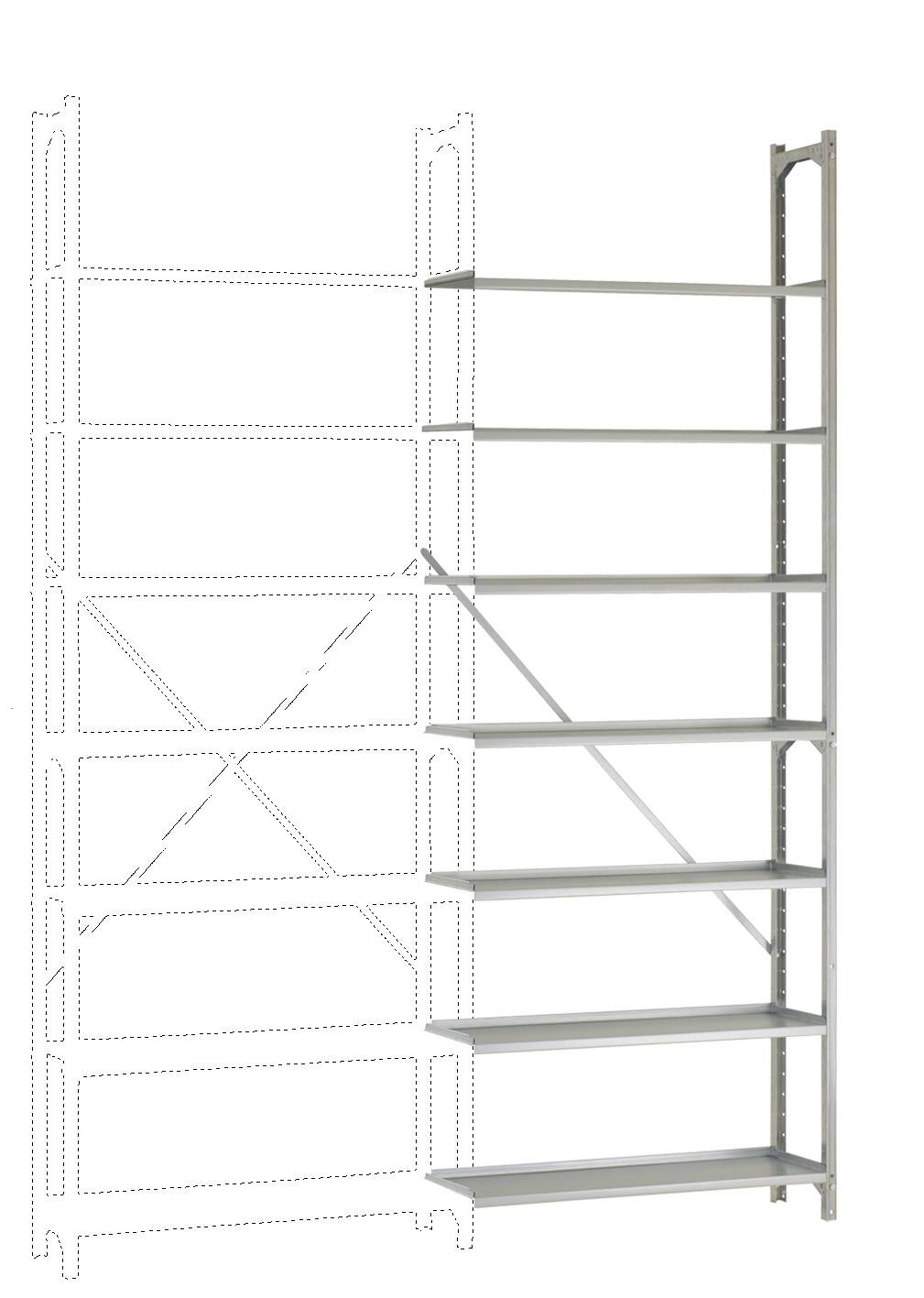 Manuflex RA2072 Regalrahmen (B x H x T) 900 x 2600 x 300 mm Verzinkt