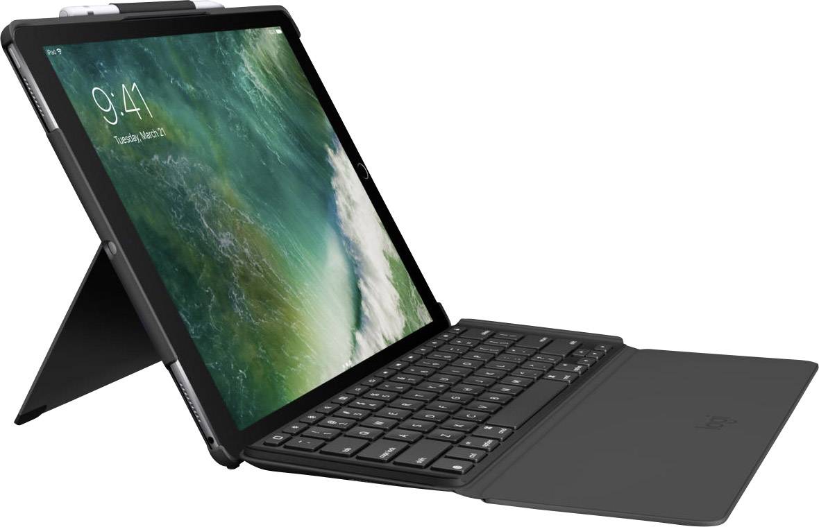 Logitech SLIM COMBO Tablet-Tastatur mit BookCover Passend für Marke: Apple iPad Pro 12.9