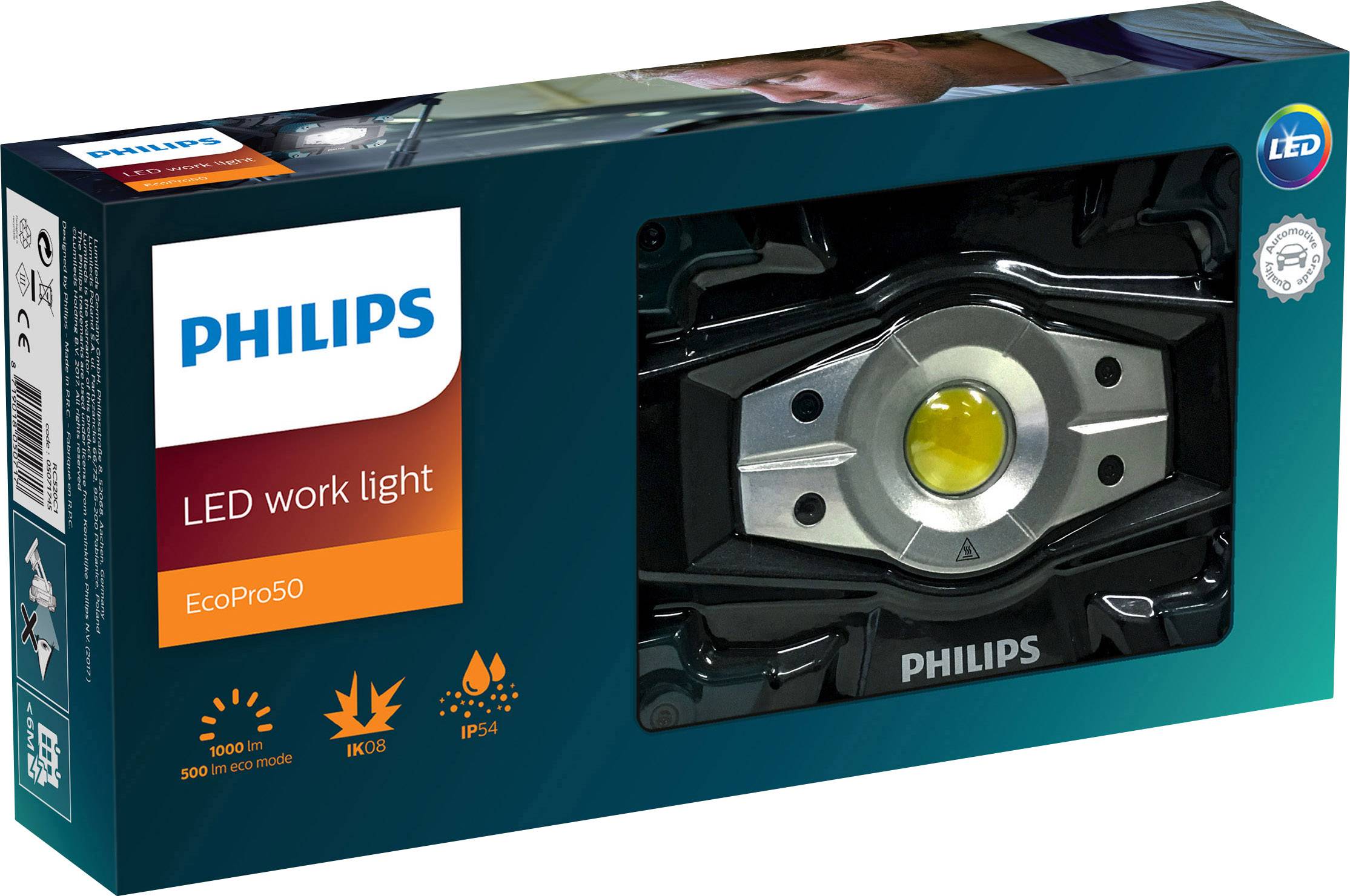 Philips RC520C1 EcoPro50 LED Arbeitsleuchte akkubetrieben 10W 1000lm