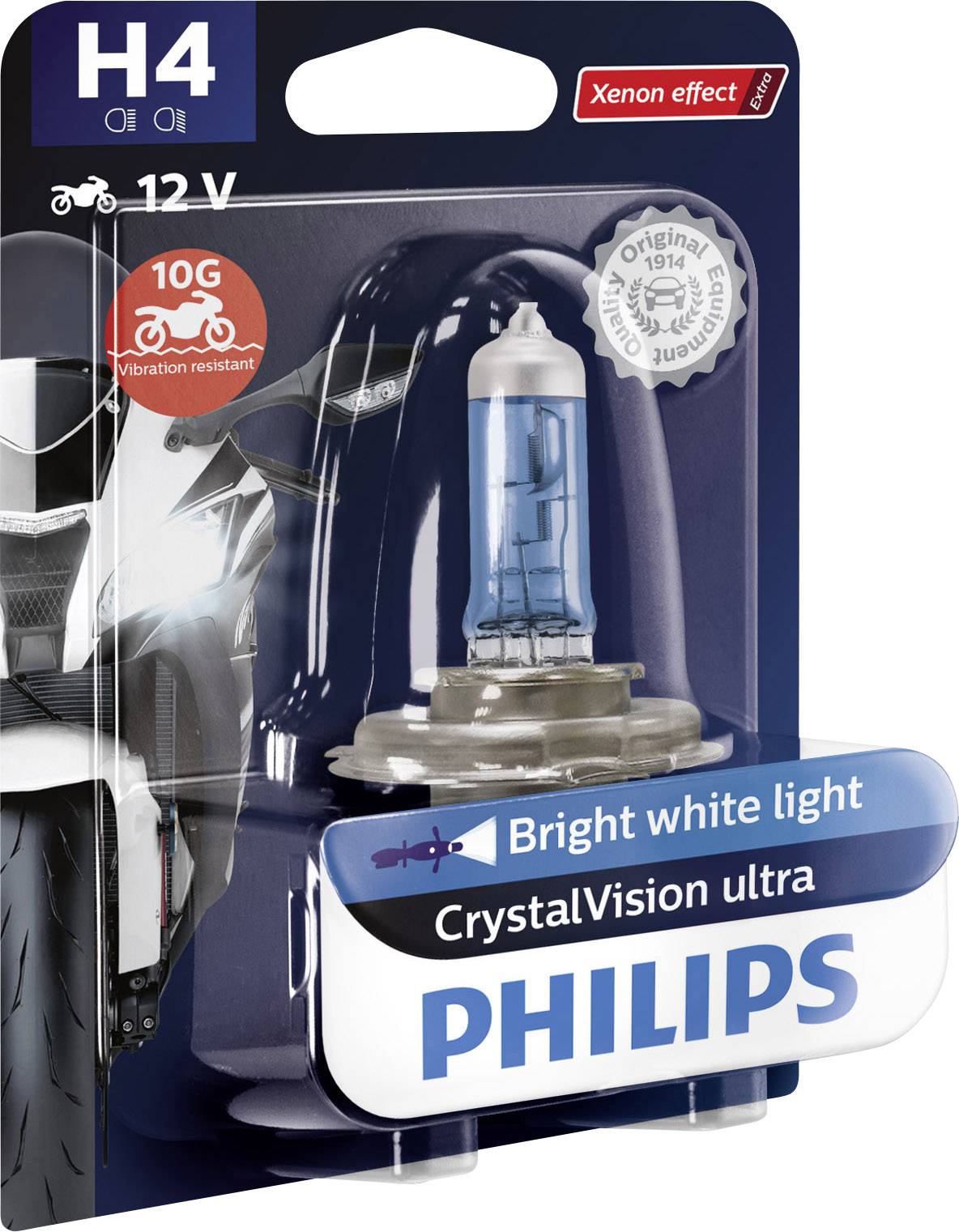 Philips Automotive 12342CVUBW Halogen Leuchtmittel CrystalVision ultra H4 60/55W 12V