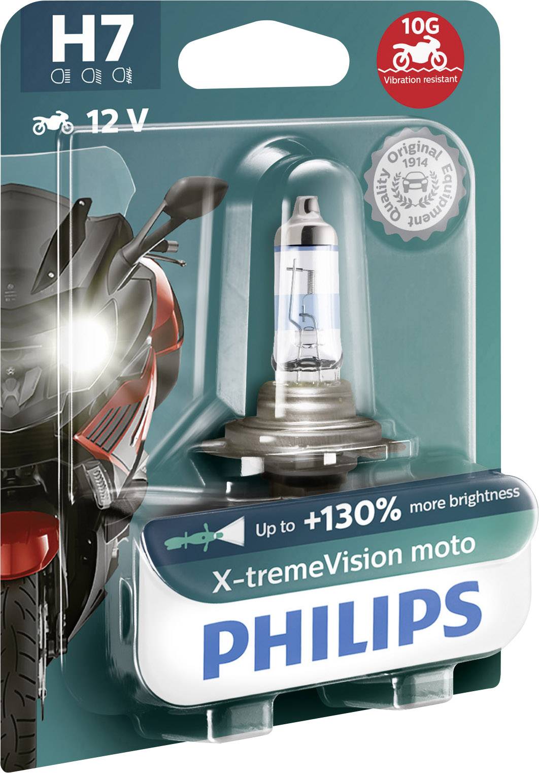 Philips Automotive 12972XV+BW Halogen Leuchtmittel X-Tremevision Moto H7 55W 12V